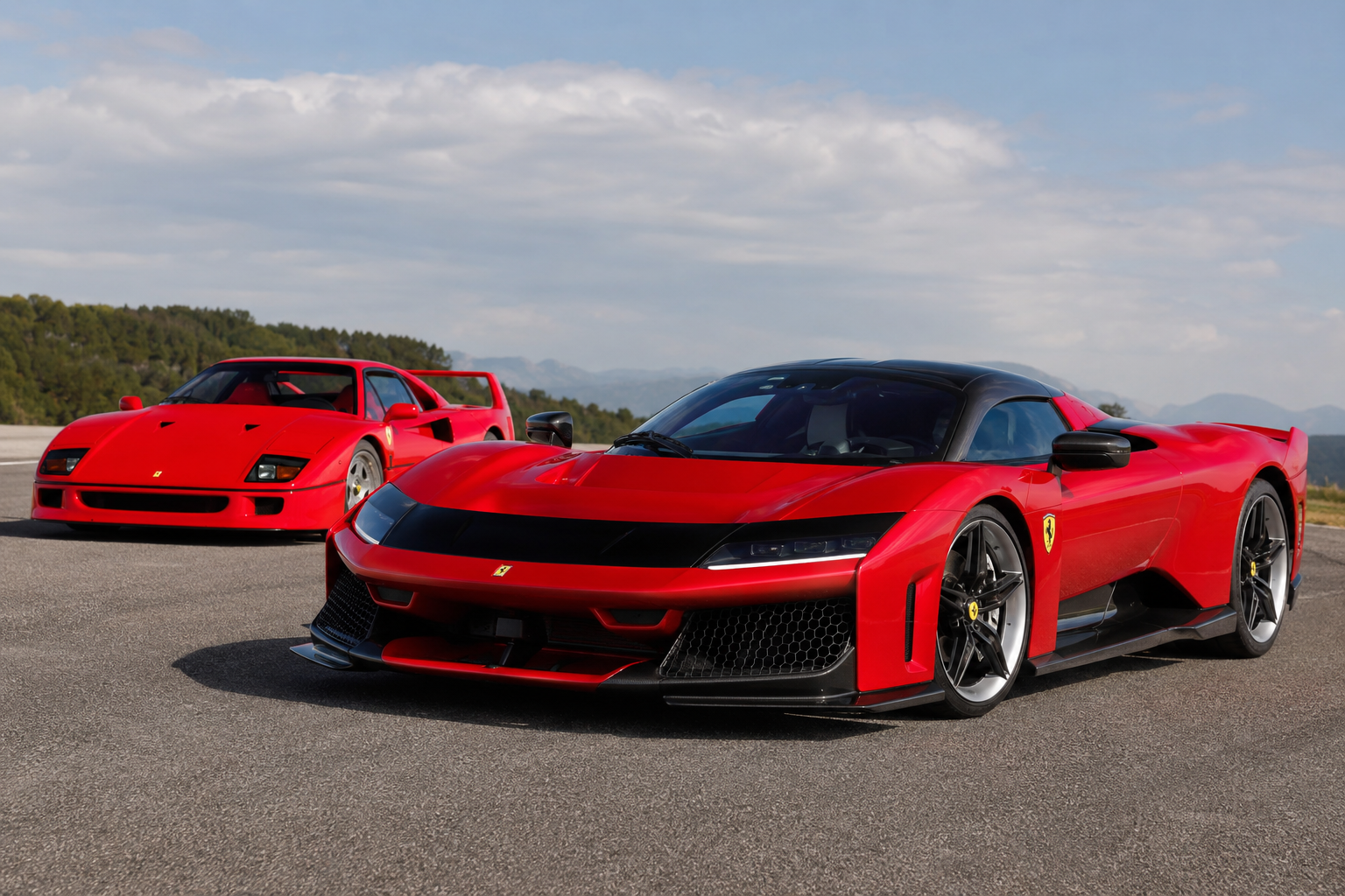 Ferrari F40 and Ferrari F80.