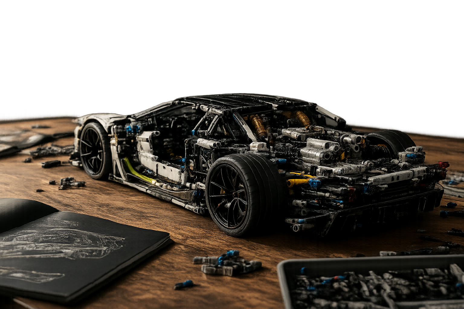 My Lego collection of Ferrari Daytona SP3, McLaren P1, Concorde, WALL-E & Eva, and more, and the Koenigsegg Sadair's Spear Lego (2)